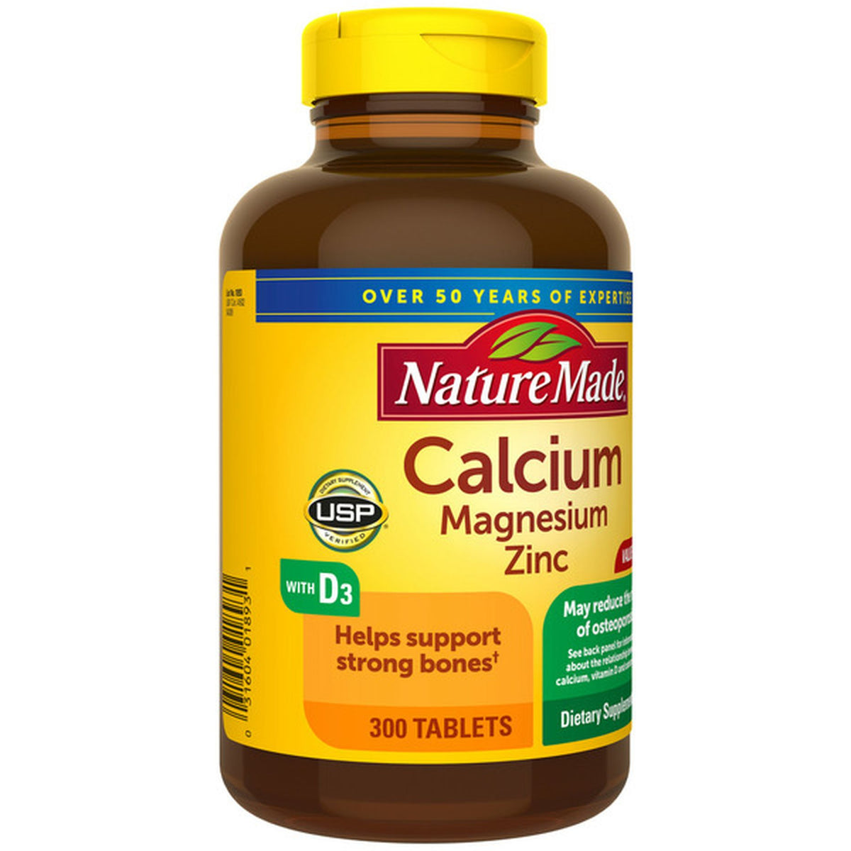 Nature Made Calcium magnesium zinc whith D3